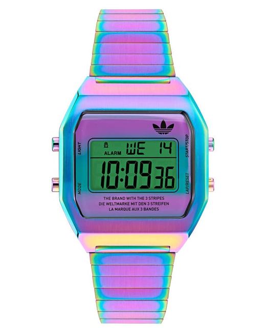Adidas AO Street Iridescent Digital Silicone Strap Watch