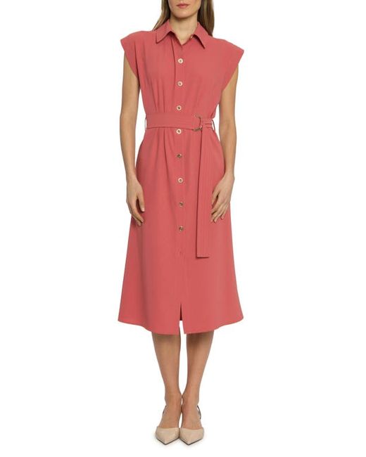 Luxely Marigold Belted Midi Shirtdress
