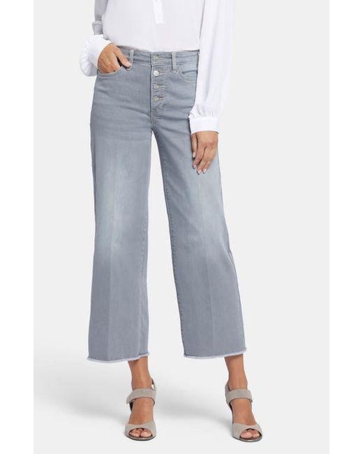 Nydj Teresa Exposed Button High Waist Ankle Wide Leg Jeans