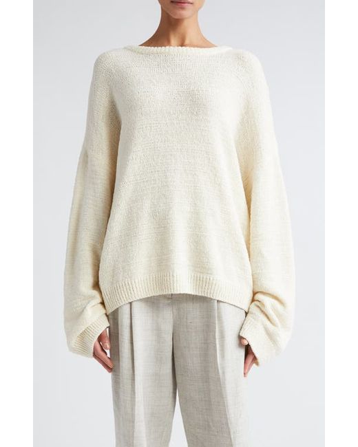 Totême Oversize Cotton Blend Chenille Sweater