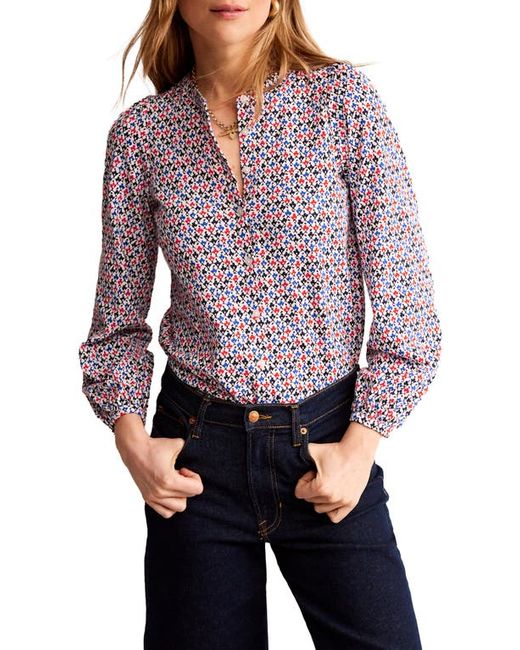 Boden Marina Floral Print Long Sleeve Shirt