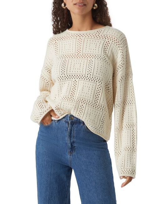 Vero Moda Open Stitch Cotton Blend Sweater