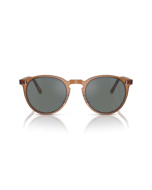 Oliver Peoples OMalley 48mm Round Sunglasses Carob Regal