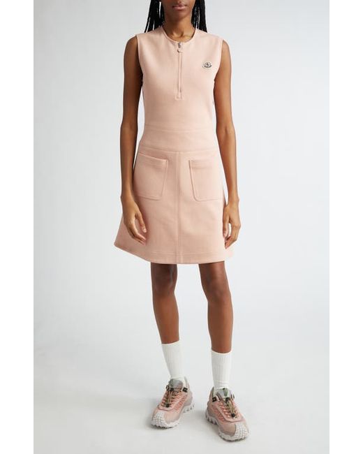 Moncler Sleeveless Cotton Blend Interlock Dress