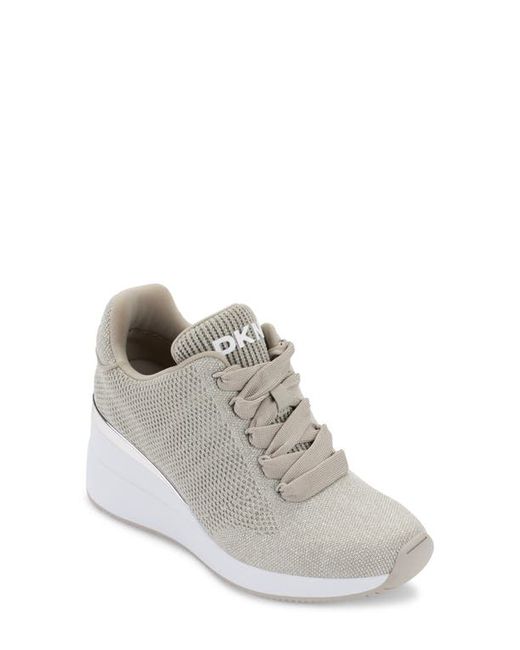 Dkny Wedge Sneaker Stone Grey
