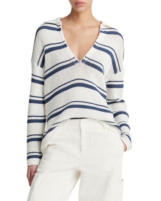 Vince Variegated Stripe Cotton Sweater