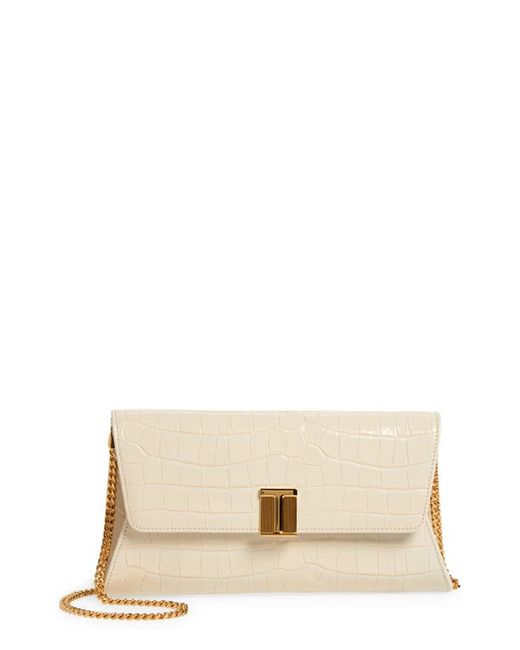 Tom Ford Nobile Croc Embossed Patent Leather Clutch