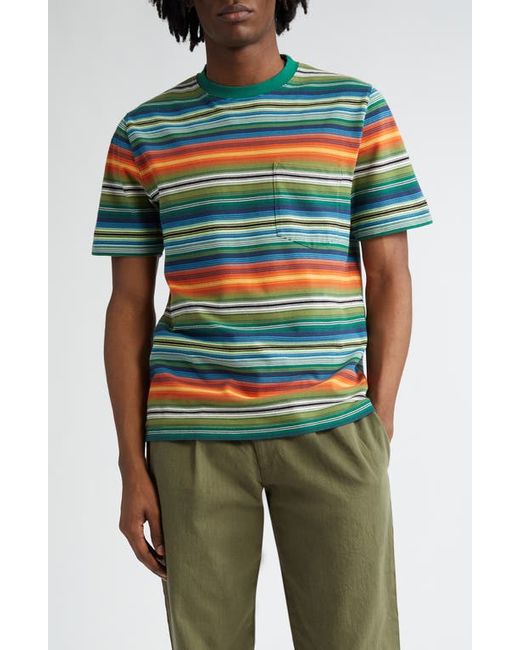 Noah NYC Stripe Cotton Pocket T-Shirt