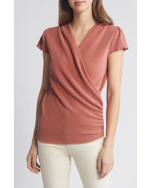 Loveappella Texture Wrap Front Top