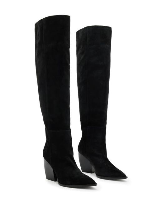 AllSaints Reina Over the Knee Pointed Toe Boot