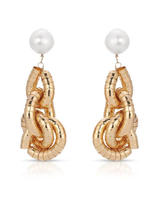 Ettika Freshwater Pearl Drop Earrings