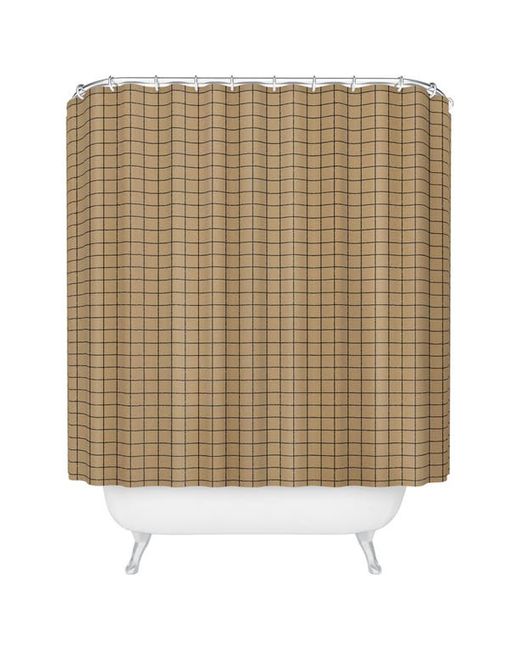 DENY Designs Kraft Grid Shower Curtain