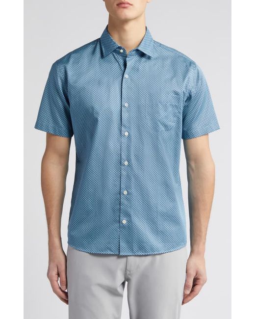 Peter Millar Crown Lite Ranger Abstract Print Short Sleeve Button-Up Shirt