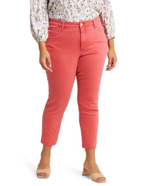 KUT from the Kloth Reese High Waist Raw Hem Straight Leg Ankle Jeans