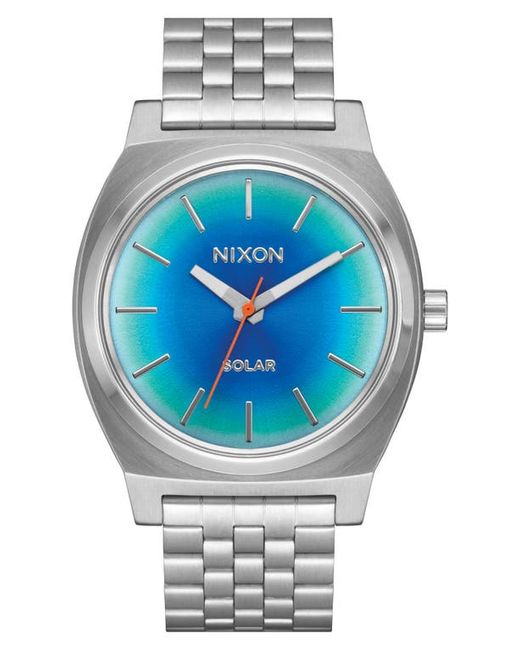 Nixon Time Teller Solar Bracelet Watch 40mm Rainbow