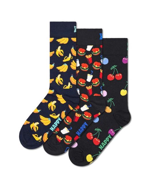 Happy Socks Assorted 3-Pack Crew Socks