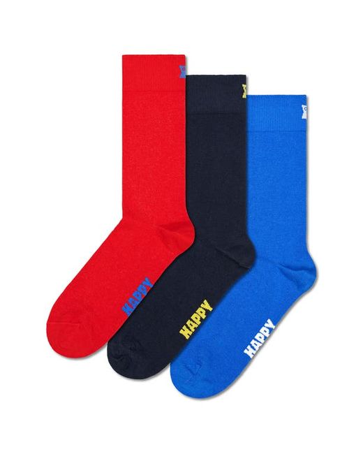 Happy Socks Assorted 3-Pack Crew Socks