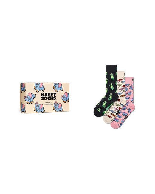 Happy Socks Assorted 3-Pack Crew Socks Gift Box