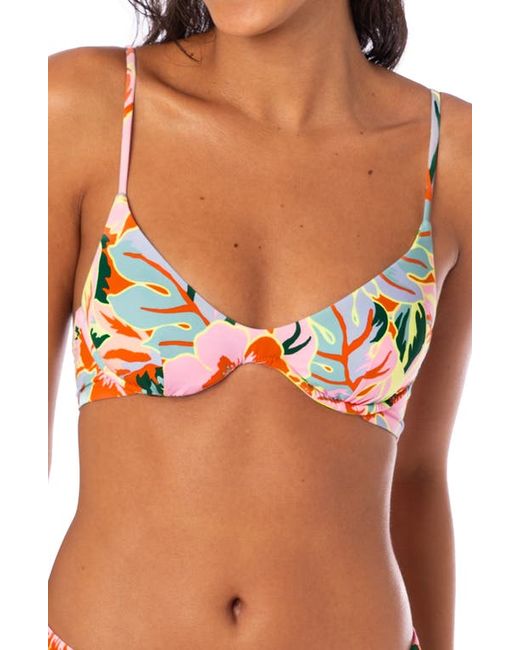Maaji Neon Leafy Irene Reversible Underwire Bikini Top