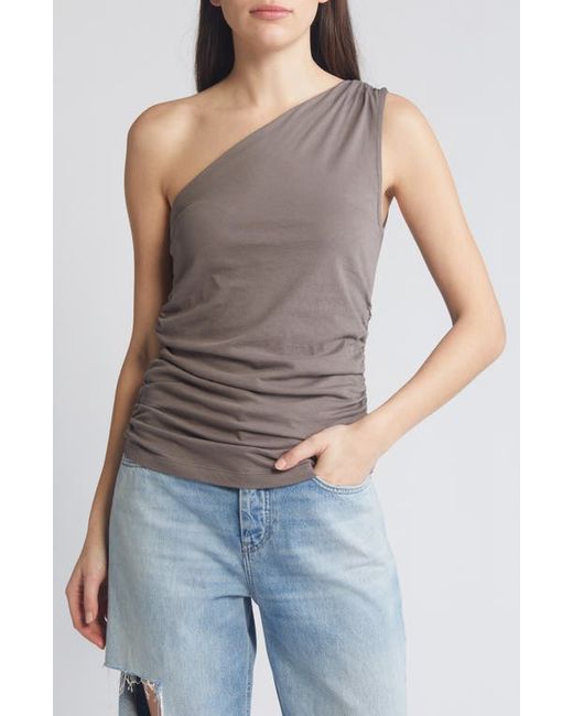 Closed One-Shoulder Organic Cotton Tank Top
