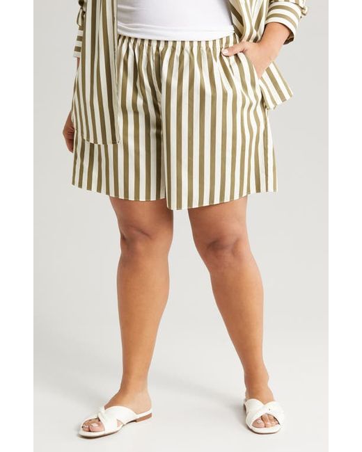 Nordstrom Stripe Pull-On Cotton Shorts