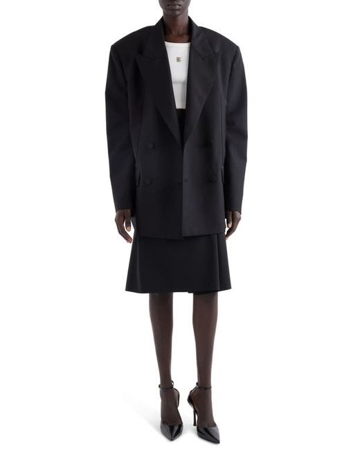 Givenchy Double Breasted Oversize Wool Mohair Blazer