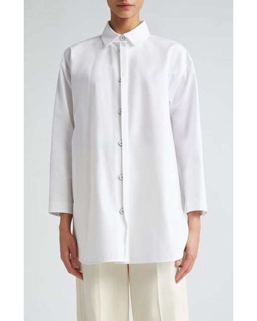 Jil Sander Boxy Fit Cotton Button-Up Shirt