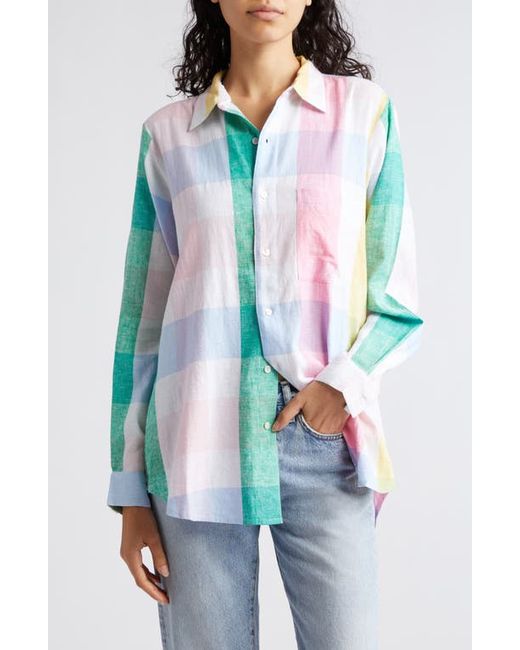 Mille Sofia Long Sleeve Burnout Lace Button-Up Shirt