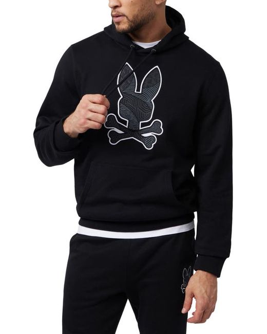 Psycho Bunny Lenox Bunny Appliqué Polo Pullover Hoodie