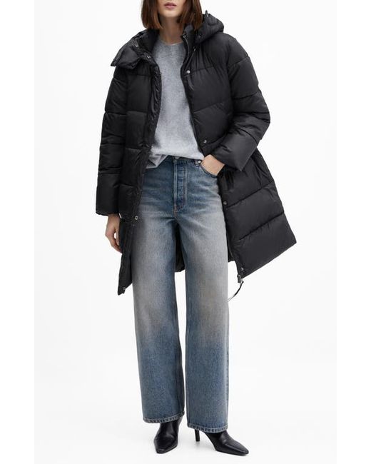 Mango Hooded Quilted Coat