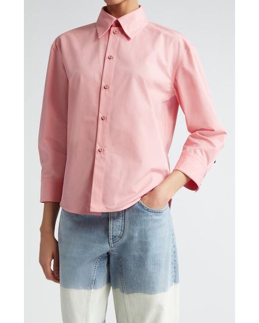 Jil Sander Crop Cotton Poplin Button-Up Shirt