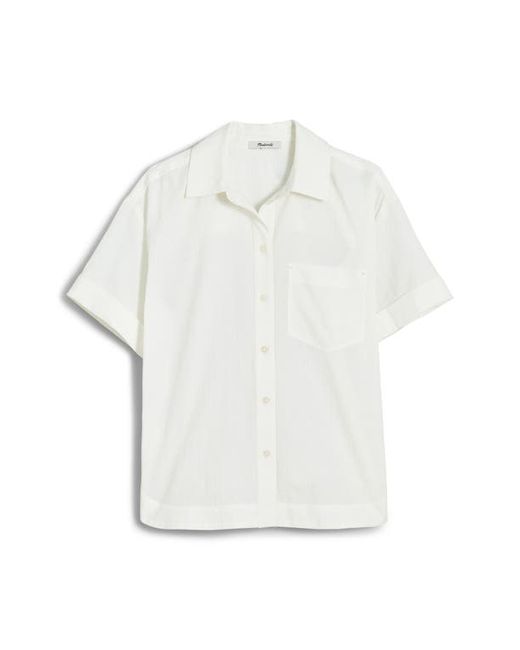 Madewell Oversize Boxy Short Sleeve Seersucker Button-Up Shirt