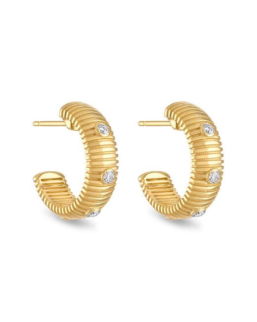 Pamela Zamore Clio Diamond Small Hoop Earrings