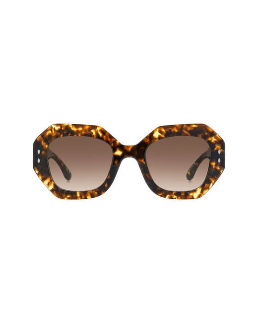 Isabel Marant 52mm Gradient Geometric Sunglasses Havana