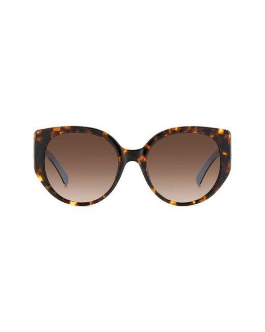 Kate Spade New York seraphina 55mm gradient round sunglasses Havana Gradient