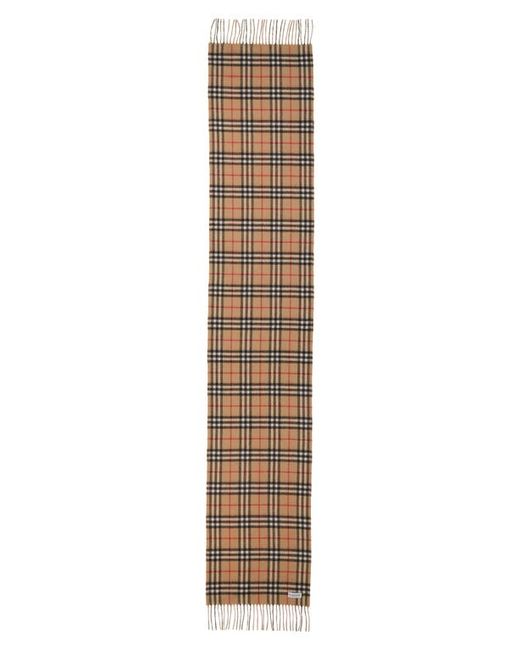 Burberry Vintage Check Reversible Cashmere Fringe Scarf Arc