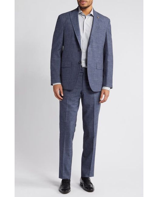 Ted Baker London Karl Slim Fit Slub Wool Silk Blend Suit