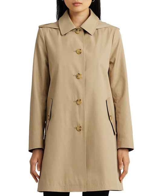 Lauren Ralph Lauren Cotton Blend Coat with Removable Hood