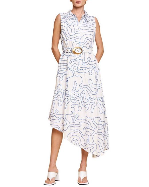 Ciebon Colleen Embroidered Belted Midi Shirtdress