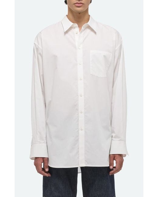 Helmut Lang Oversize Cotton Poplin Button-Up Shirt