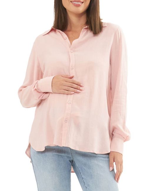 Ripe Maternity Clara Relaxed Maternity/Nursing Button-Up Shirt