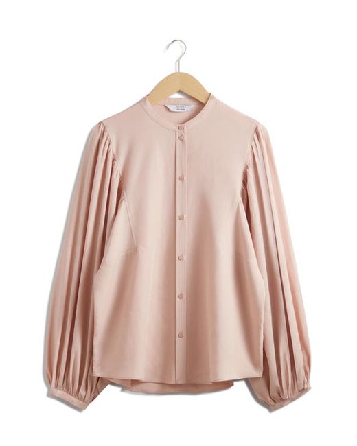 Other Stories Balloon Sleeve Button-Up Shirt