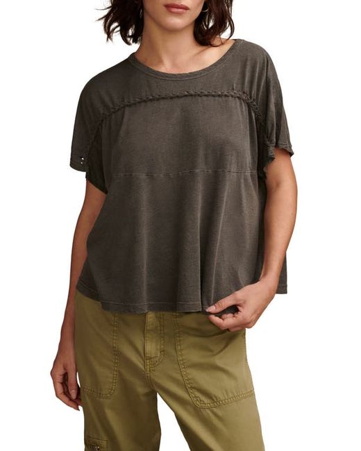 Lucky Brand Braided Dolman Sleeve T-Shirt