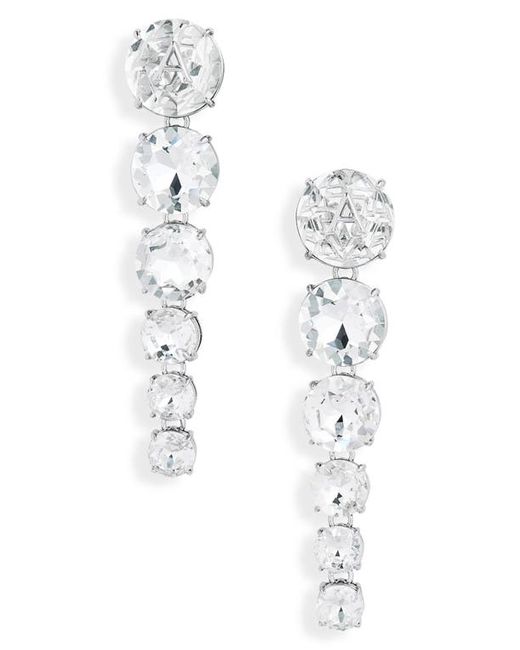 Area Crystal Drop Earrings Crystal/Shiny