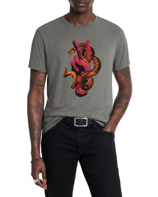 John Varvatos Peace Snake Cotton Graphic T-Shirt