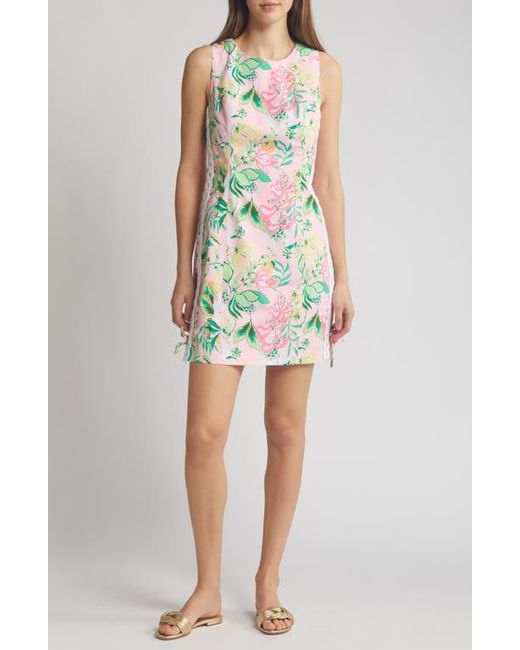 Lilly Pulitzer® Lilly Pulitzer Mila Floral Sleeveless Stretch Cotton Shift Dress