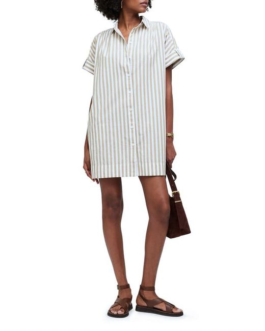 Madewell Collared Button Front Mini Shirtdress