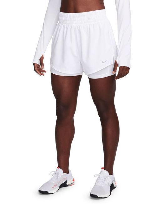 Nike Dri-FIT High Waist Shorts White/Reflective