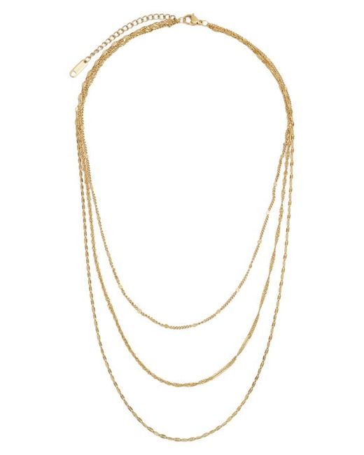 petit moments Allegra Triple Layered Chain Necklace