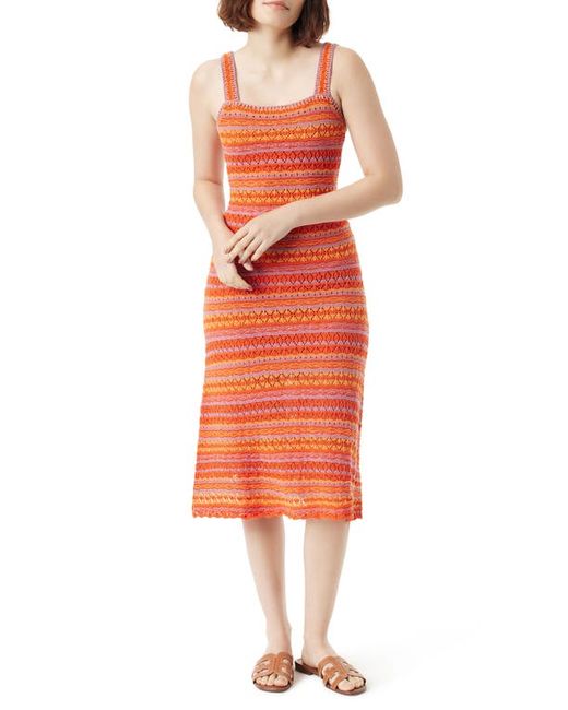 Sam Edelman Sawyer Pointelle Stripe Midi Sweater Dress